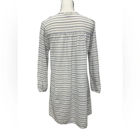 J Crew Embroidered Striped Tunic Cover Up Size Small Beachy Boho Cotton - Picture 3 of 5